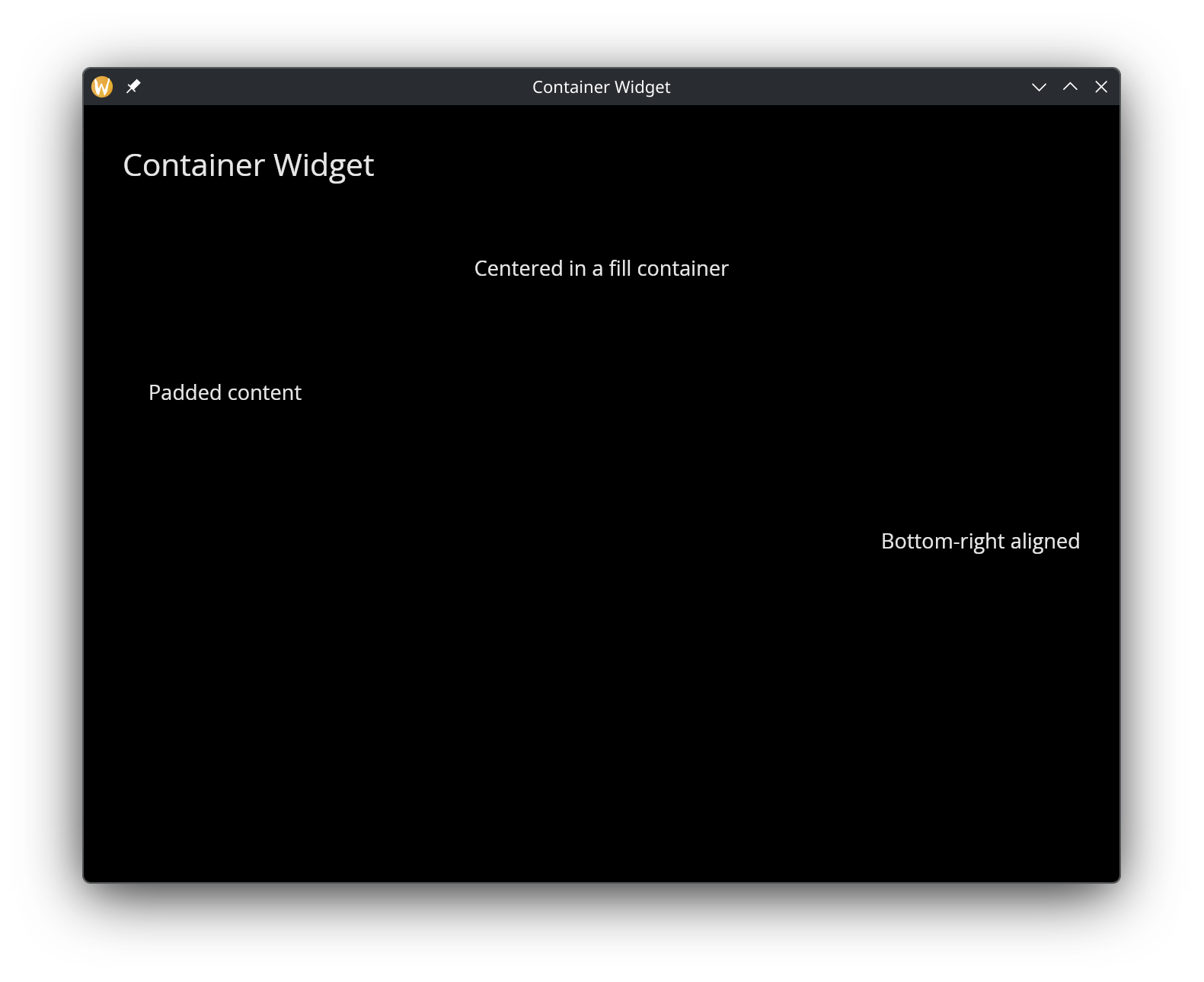 Container Widget