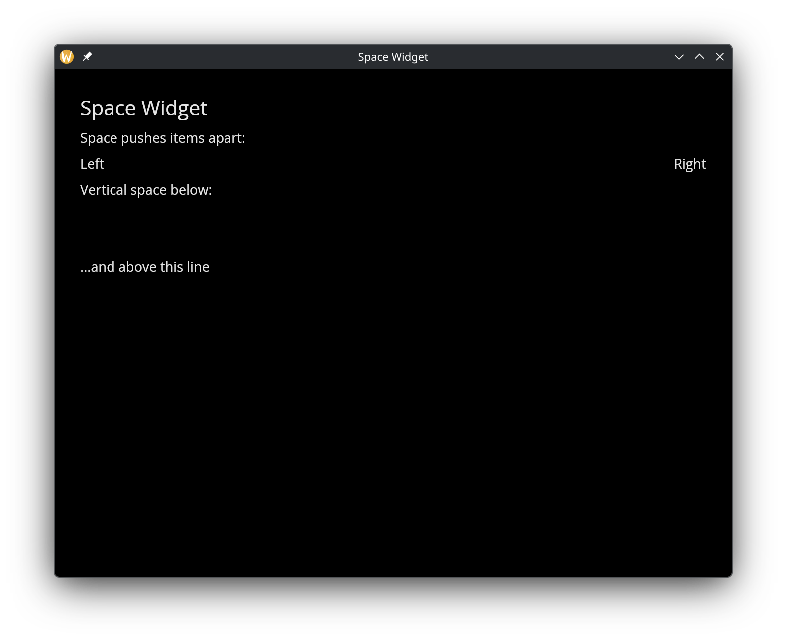 Space Widget